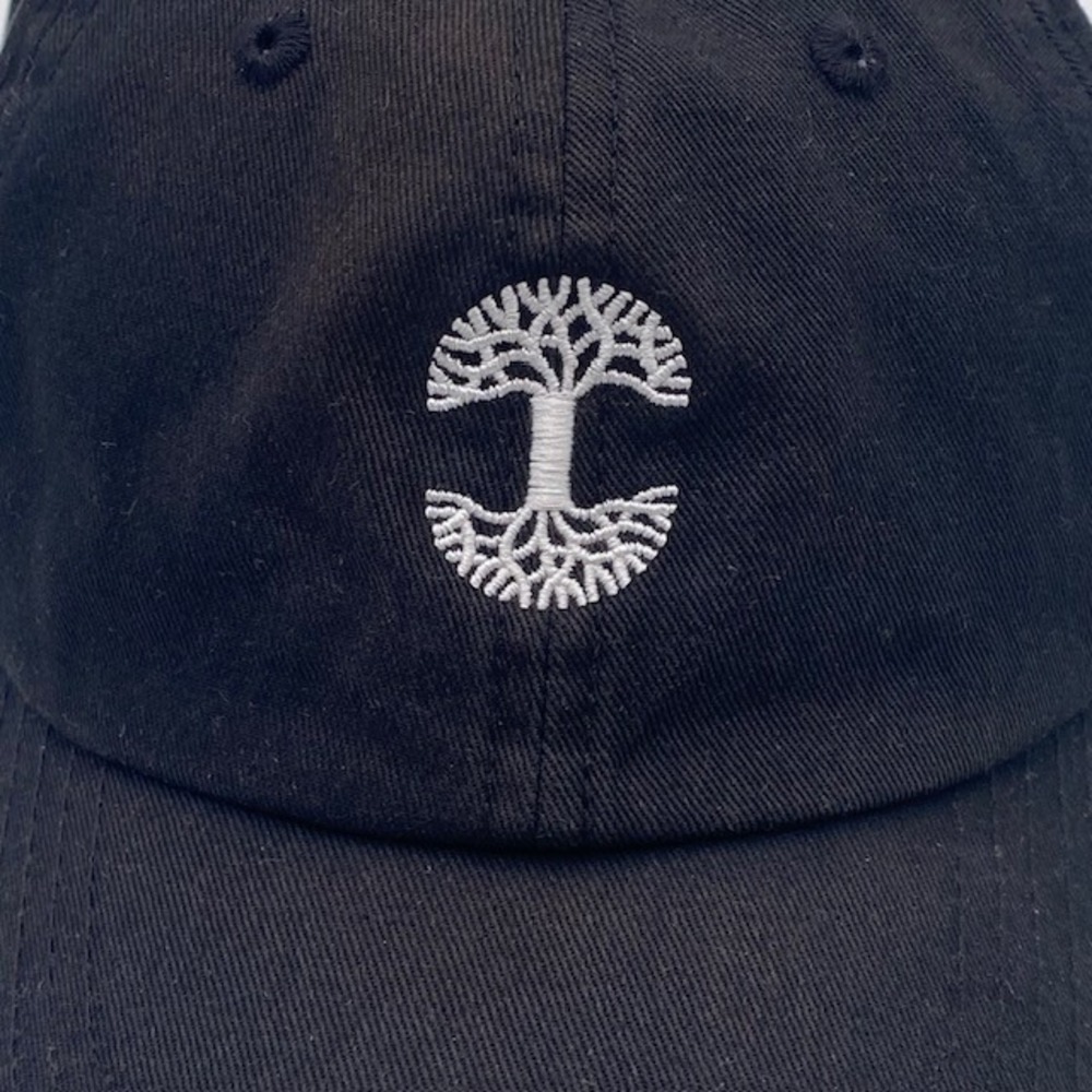 OAKLAND Oaklandish Tree Logo Dad Hat Cap Mens OSFA Black Cotton Adjustable Strap - Picture 3 of 11
